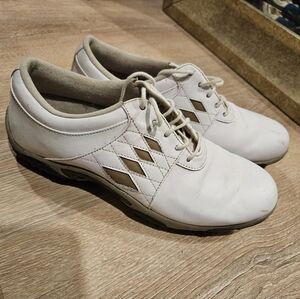 White Leather Golf Shoes
